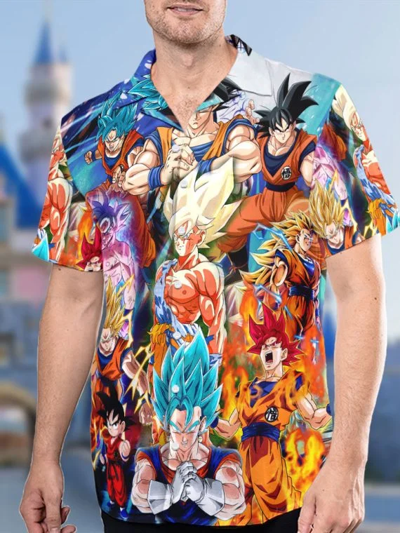 Songoku Dragon Ball Anime Unisex Hawaiian Shirt RE