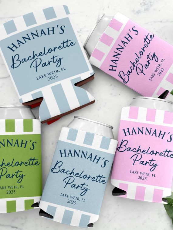 Personalized Coastal Bachelorette Can Cooler, Beach Bachelorette Party Can Coolers, Beach Coastal Can Cooler, Custom Party Favors